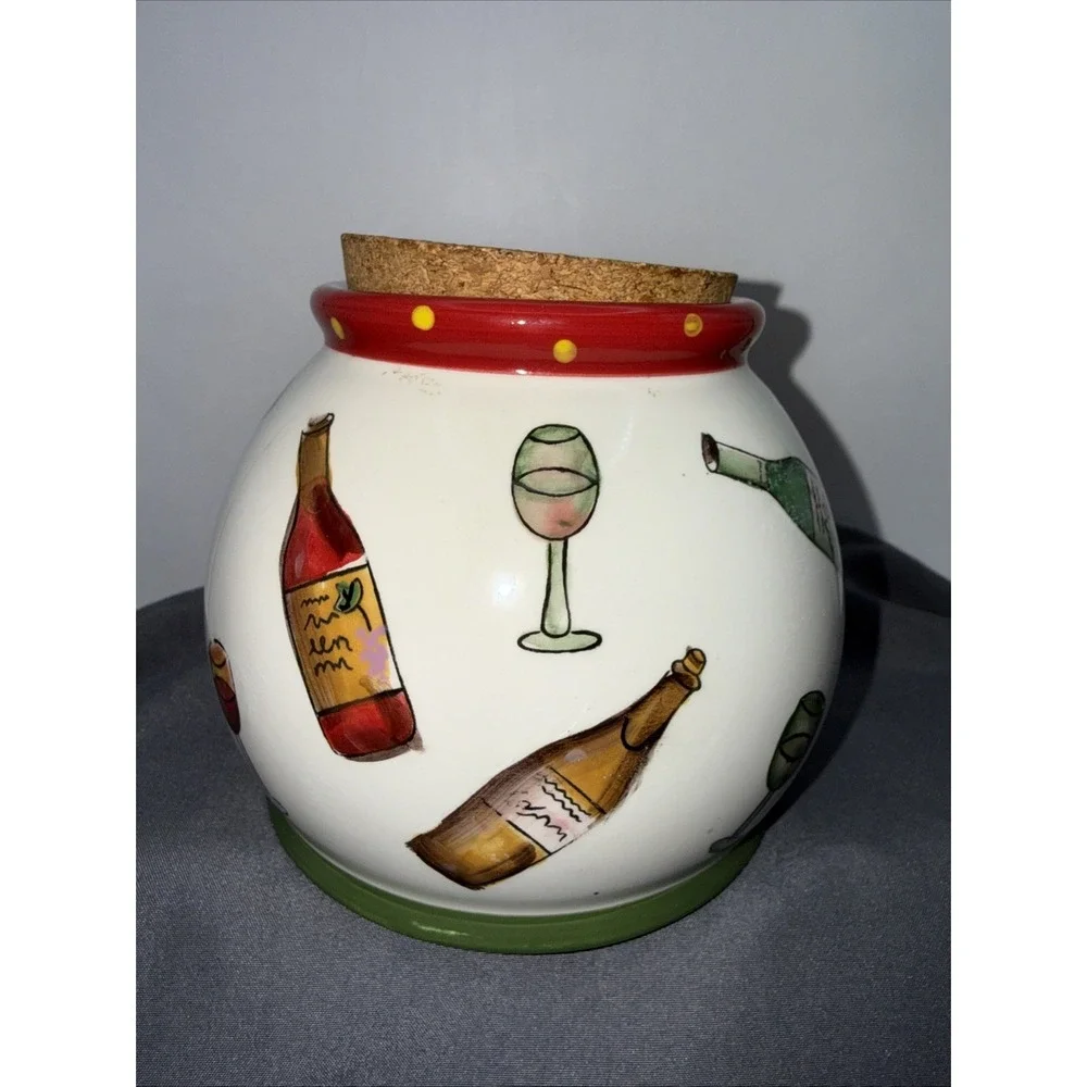 Decorative Nantucket  Home  Porcelain Wine Fund Jar Pre Owned